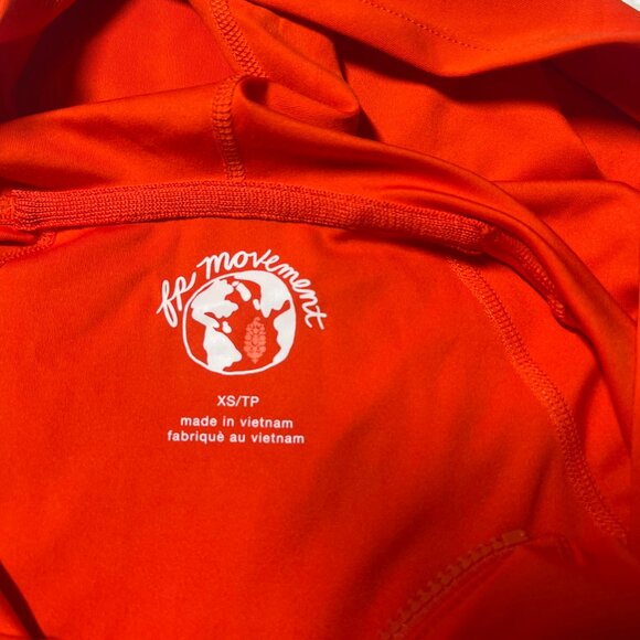 FP Movement Free People Flame Red Zip-Up Hoodie Jacket – Women's XS NWT - Picture 4 of 9